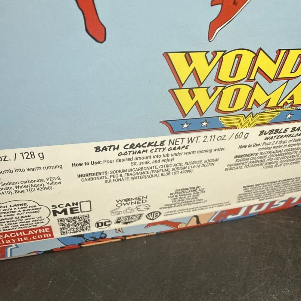 DC Justice League Batman Superman Wonder Woman hi Bath Gift Set Comic Book